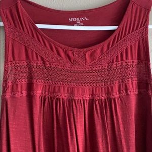 Merona Sleeveless Lace Inset Top